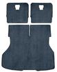 1987-93 Mustang Hatchback Rear Cargo Area Cut Pile Carpet Set with Mass Backing - Crystal Blue