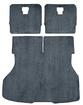 1987-93 Mustang Hatchback Rear Cargo Area Cut Pile Carpet Set with Mass Backing - Steel Blue