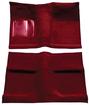 1964 Mustang Coupe Passenger Area Loop Floor Carpet Set with Mass Backing - Maroon