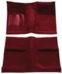 1964 Mustang Coupe Passenger Area Nylon Loop Floor Carpet Set with Mass Backing - Maroon