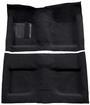 1964 Mustang Convertible Passenger Area Nylon Loop Floor Carpet Set with Mass Backing - Black