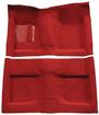 1964 Mustang Convertible Passenger Area Nylon Loop Floor Carpet Set with Mass Backing - Red