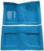 1964 Mustang Convertible Passenger Area Nylon Loop Floor Carpet Set with Mass Backing - Light Blue