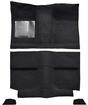 1964 Mustang Fastback Passenger Area Loop Floor Carpet Set with Mass Backing - Black