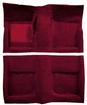 1965-68 Mustang Coupe Passenger Area Loop Floor Carpet with Mass Backing - Maroon