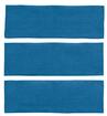 1969-70 Mustang Fastback 3 Piece Fold Down Rear Seat Nylon Loop Carpet Set - Medium Blue