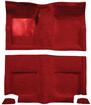 1965-68 Mustang Fastback Passenger Area Loop Floor Carpet with Mass Backing - Red