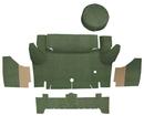 1964-66 Mustang Convertible Loop Trunk Carpet Set with Boards - Moss Green