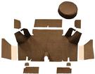 1965-66 Mustang Fastback Loop Trunk Carpet Set with Boards - Medium Saddle
