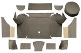 1967-68 Mustang Convertible Loop Trunk Carpet Set with Boards - Parchment