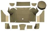 1967-68 Mustang Convertible Loop Trunk Carpet Set with Boards - Ivy Gold