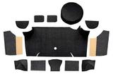 1967-68 Mustang Fastback Loop Trunk Carpet Set with Boards - Black