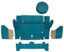 1964-66 Mustang Convertible Nylon Loop Trunk Carpet Set with Boards - Aqua
