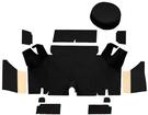 1965-66 Mustang Fastback Nylon Loop Trunk Carpet Set with Boards - Black