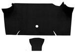 1967-68 Mustang Fastback Nylon Loop Trunk Floor Carpet - Black