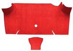 1967-68 Mustang Fastback Nylon Loop Trunk Floor Carpet - Red