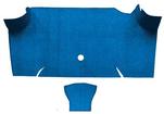 1967-68 Mustang Fastback Nylon Loop Trunk Floor Carpet - Medium Blue