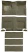 1965-68 Mustang Fastback Loop Floor and Fold Down Seat Carpet Set with Mass Backing - Ivy Gold
