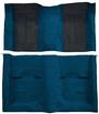 1970 Mustang Mach 1 Nylon Loop Floor Carpet with Mass Backing - Dark Blue / Black Inserts