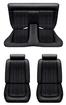 1974-77 Mustang II Standard Vertical Pleat Design Leather/Vinyl Seat Upholstery Set - Black