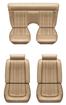 1978 Mustang II Standard Vertical Pleat Design Leather/Vinyl Seat Upholstery Set - Palomino