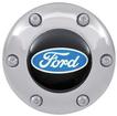 VSW S6-Series Chrome Horn Cap; With Ford Blue Oval Emblem