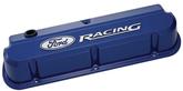 Ford Racing Slant Edge Valve Cover - Blue w/ Raised Milled Emblem