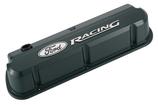 Ford Racing Slant Edge Valve Cover - Green w/ Raised Milled Emblem