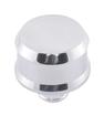 Ford Racing Slant Edge Breather Cap - Polished w/ No Emblem