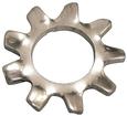 External Tooth Lock Washer, 1/4" ID, Zinc Plated