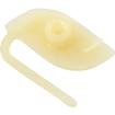 Nylon Tail Molding Clip; 1" Long, White Nylon; Requires #8 Tapping Screw