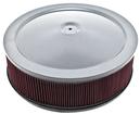 12" Steel Air Cleaner Set - 3" Tall Washable Air Filter - Black