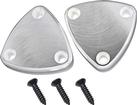 1970-2002 Camaro, Firebird; Sun Visor Delete Plates; Billet Aluminum; Machined Finish; with Hardware