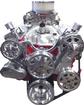 GM Serpentine Front Drive System, Small Block Chevy, without A/C & with Power Steering - Polished