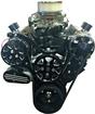 GM Serpentine Front Drive System, Small Block Chevy with A/C & w/o Power Steering - Black Silverline