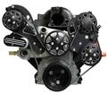 Serpentine Drive System, LS1/2/3/6 Engs with A/C & P/S With Tuff Stuff Water Pump - Black Silverline