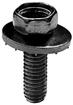 Bolt, 5/16-18 x 1" Flat Tip With Free Spinning Washer, Black Phosphate