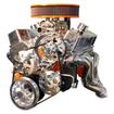 Chevy Small Block Alternator & P/S with Plastic Reservoir Clear Coat V Drive Pulley System