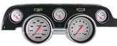 1967-68 Mustang Classic Instruments Electronic Velocity White Series 5 Gauge Set with Black Bezel