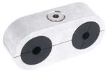 Alter Ego 1063 Series; Insulated Billet Aluminum Line Clamp; 3/16" to 5/8" OD; 2-Hole