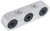Alter Ego 1063 Series; Insulated Billet Aluminum Line Clamp; 3/16" to 5/8" OD; 3-Hole