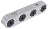Alter Ego 1063 Series; Insulated Billet Aluminum Line Clamp; 3/16" to 5/8" OD; 4-Hole