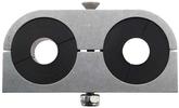 Alter Ego 1562 Series; Insulated Billet Aluminum Line Clamp; 2 Hole; 1/2" to 1-1/8" OD