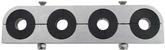 Alter Ego 1562 Series; Insulated Billet Aluminum Line Clamp; 4 Hole; 1/2" to 1-1/8" OD