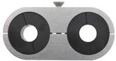 Alter Ego 1562 Series; Insulated Billet Aluminum Line Clamp; Separting; 1/2" to 1-1/8" OD; 2-Hole