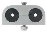 Alter Ego 1063 Series; Insulated Billet Aluminum Line Clamp; 2 Hole; 3/16" to 5/8" OD