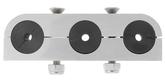 Alter Ego 1063 Series; Insulated Billet Aluminum Line Clamp; 3 Hole; 3/16" to 5/8" OD