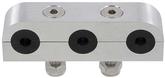 Alter Ego 812 Series; Insulated Billet Aluminum Line Clamp; 3 Hole/Panel Mount; 3/16" to 3/8" OD