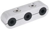 Alter Ego 812 Series; Insulated Billet Aluminum Line Clamp; 3/16" to 3/8" OD; 3-Hole