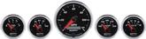 Auto Meter Designer Black II 5 Piece 3 3/8" 120 Mph Programmable Speedometer & 2 1/16" Gauges